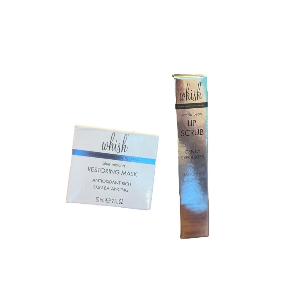 Whish Blue Matcha Restoring Mask + Vanilla Bean Lip Scrub Bundle